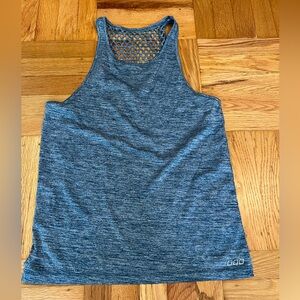 Lorna Jane laser cut back blue tank